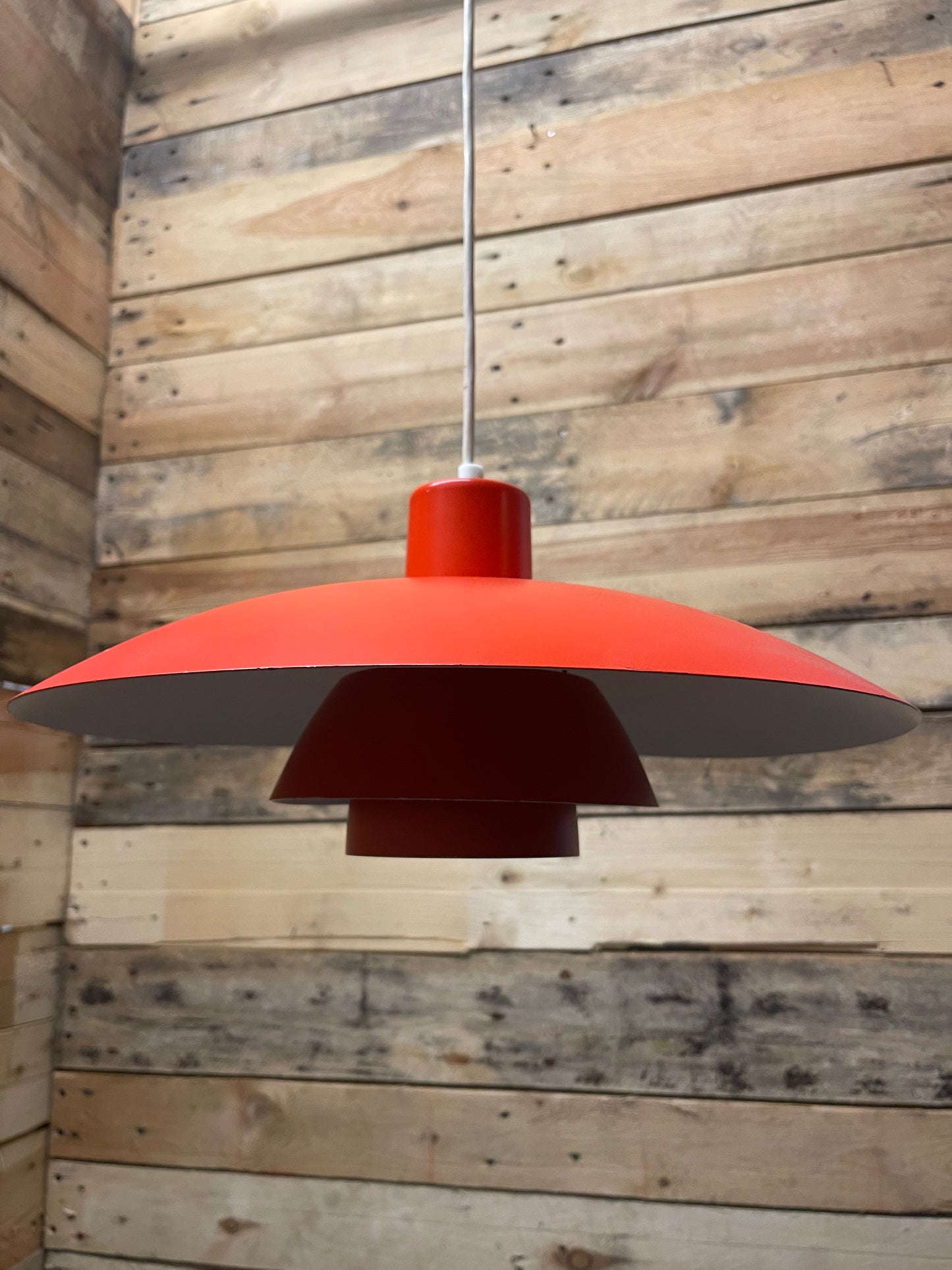 1960s Orange Model PH4 Pendant Light By Louis Poulson