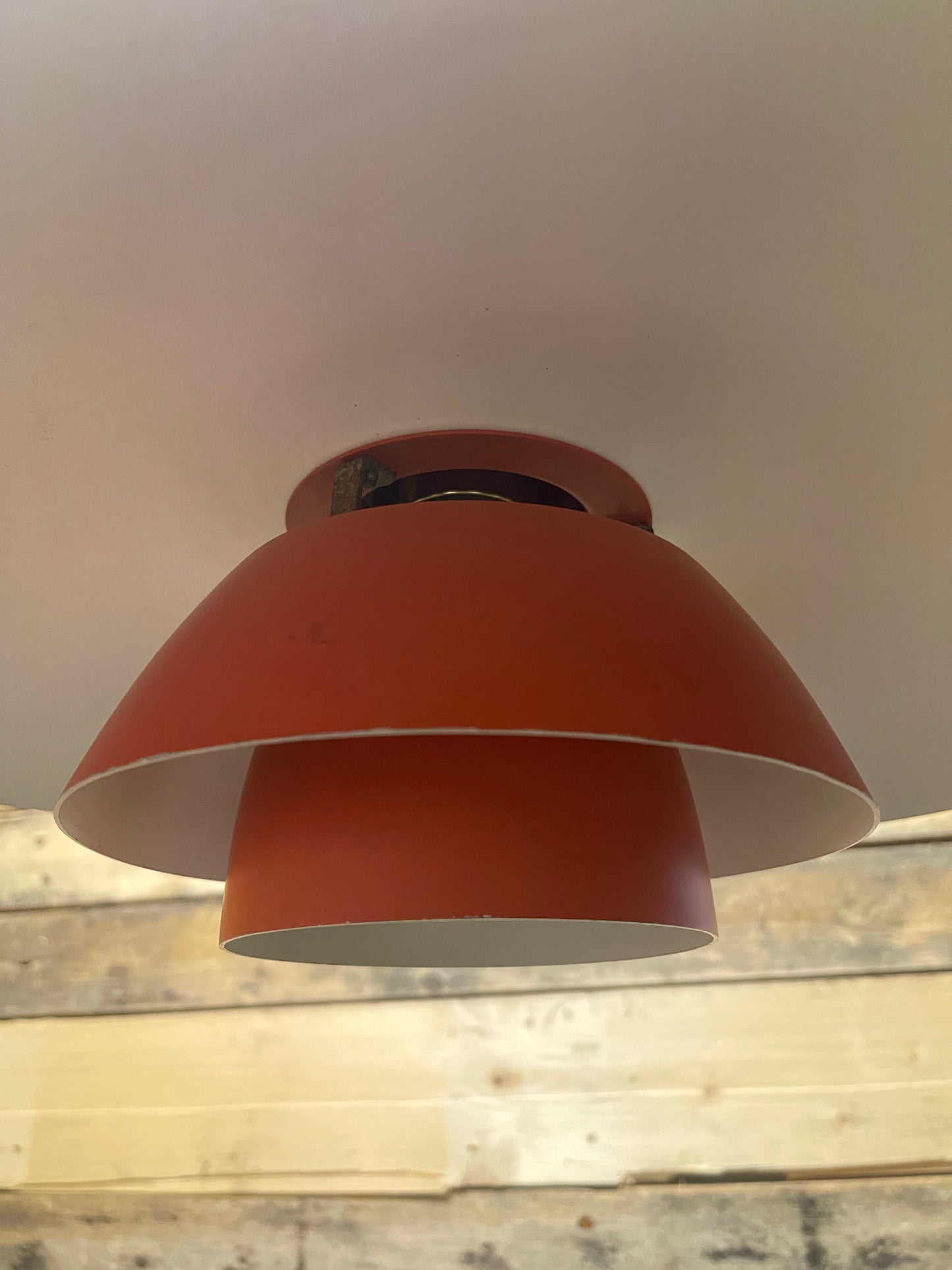 1960s Orange Model PH4 Pendant Light By Louis Poulson