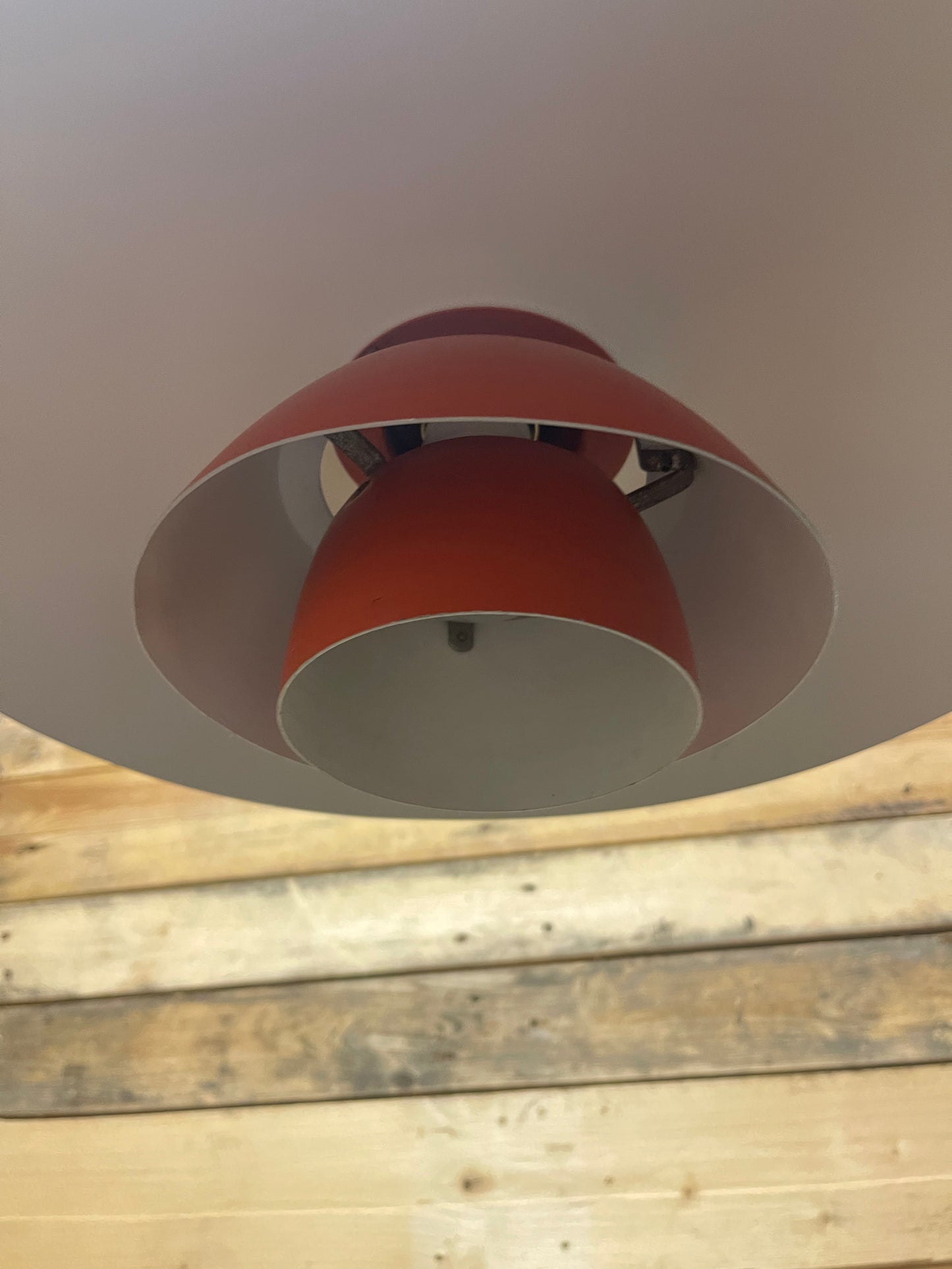 1960s Orange Model PH4 Pendant Light By Louis Poulson