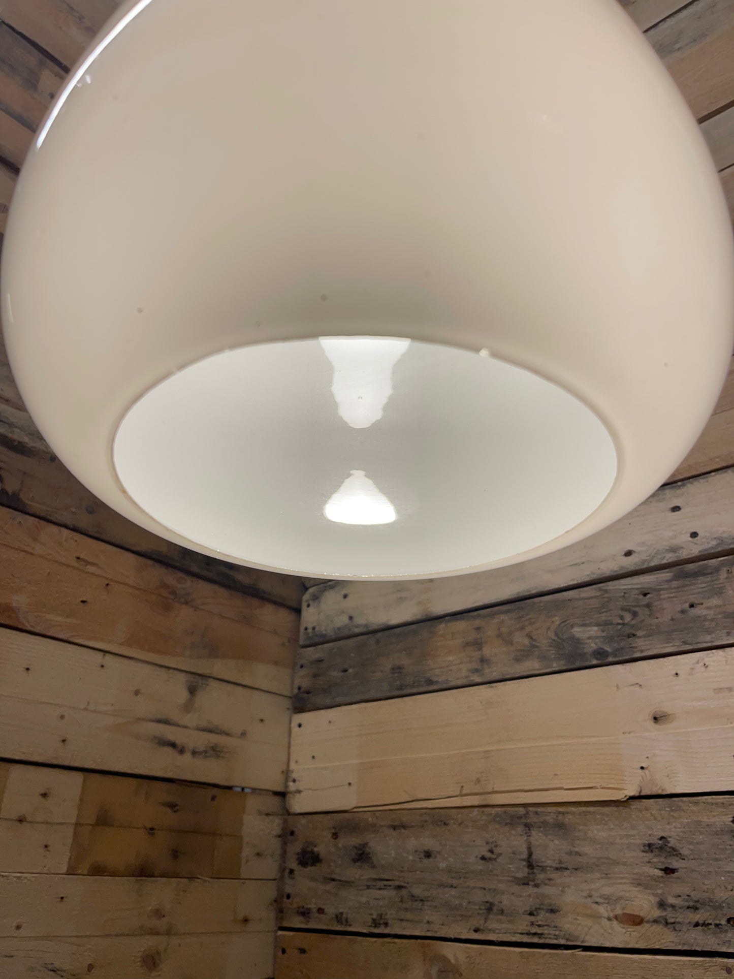 1940s Opaline Tulip Pendants By General Electric Company GEC