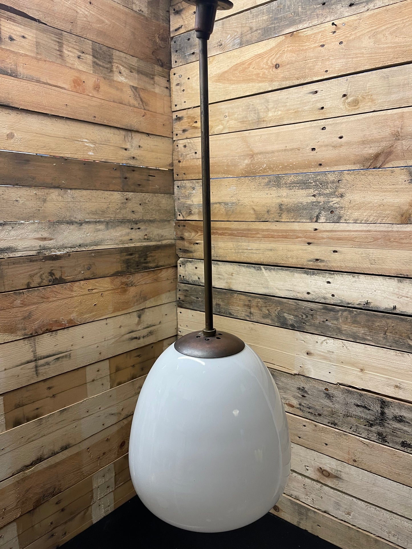 1940s Opaline Tulip Pendants By General Electric Company GEC