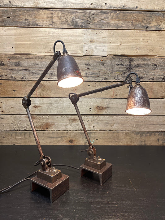 1930s British Made Industrial Sewing Lamps By EDL