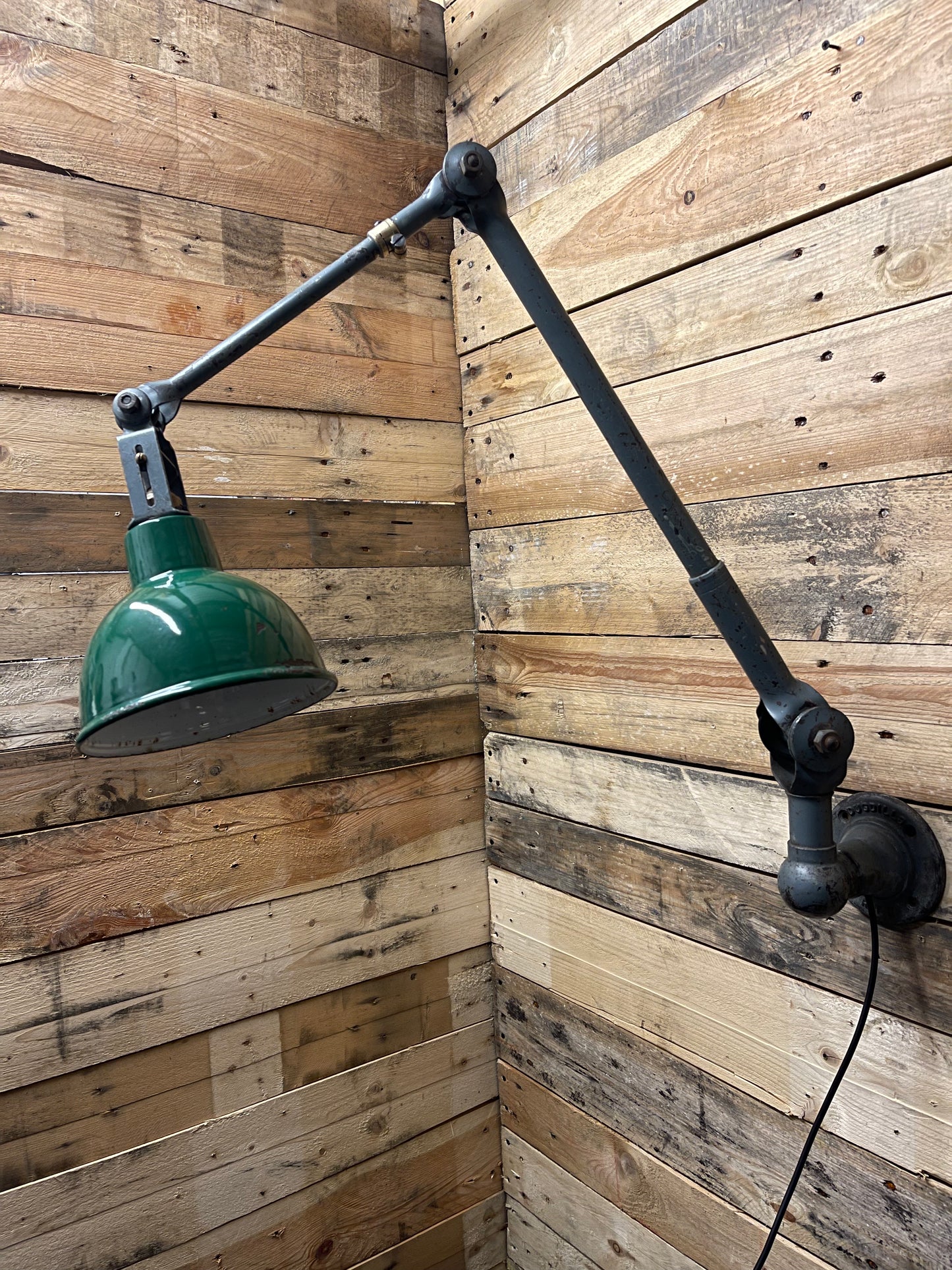 1930s Industrial Wall Lamp By John Dugdill & Co
