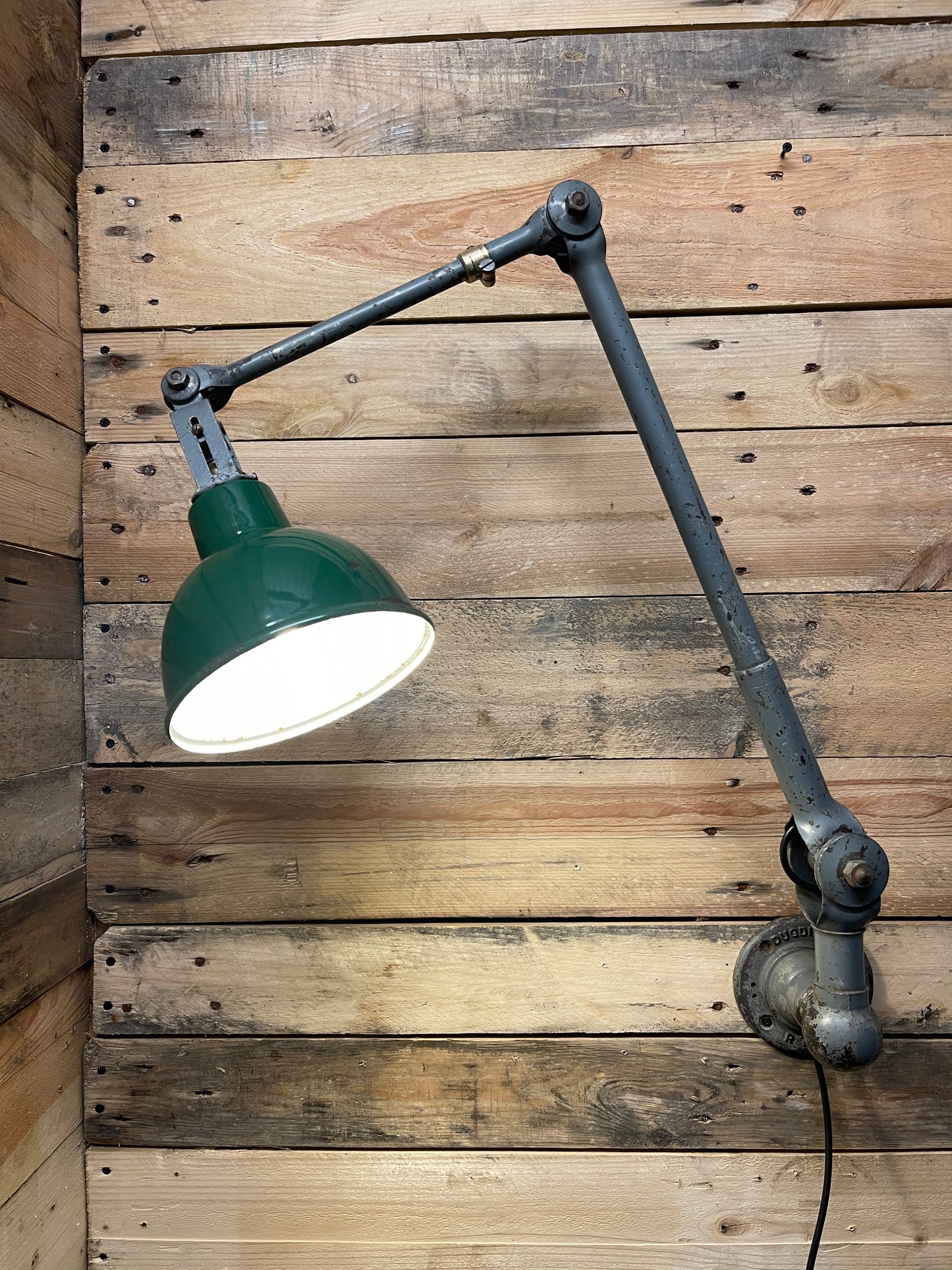 1930s Industrial Wall Lamp By John Dugdill & Co