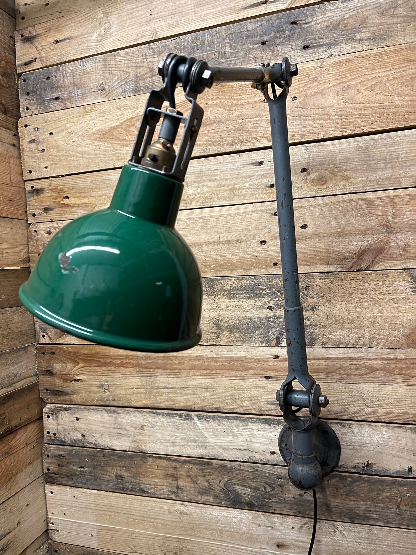 1930s Industrial Wall Lamp By John Dugdill & Co
