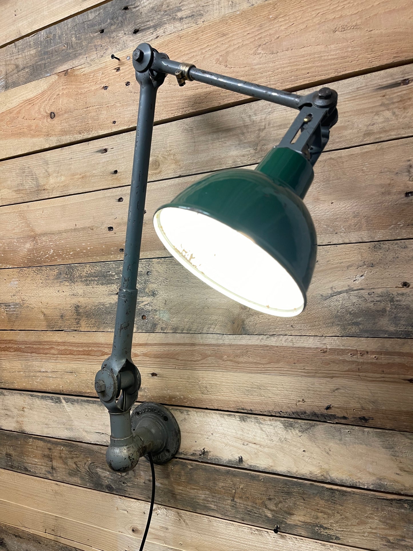 1930s Industrial Wall Lamp By John Dugdill & Co