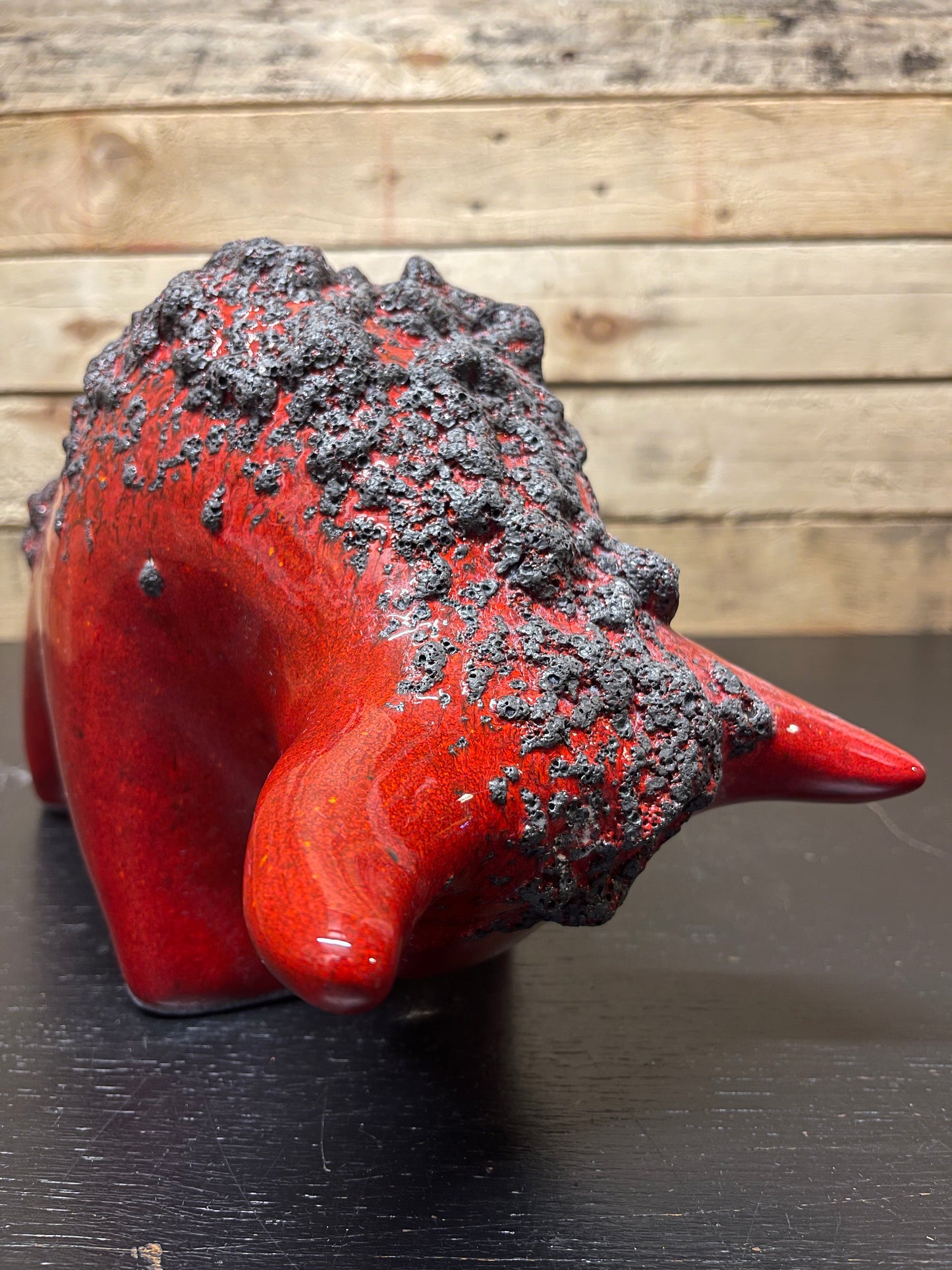 Otto Keramik Large Ceramic Bull West German Pottery Fat Lava