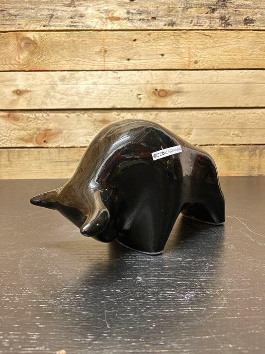 Otto Keramik Medium Ceramic Bull West German Pottery Fat Lava