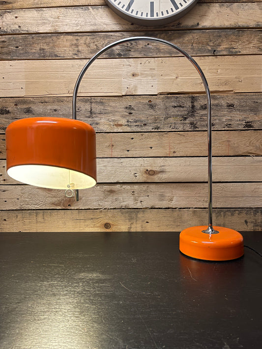 Rare Orange 1960s Fase Sauce Table Lamp By Tomas Diaz Magro Spain