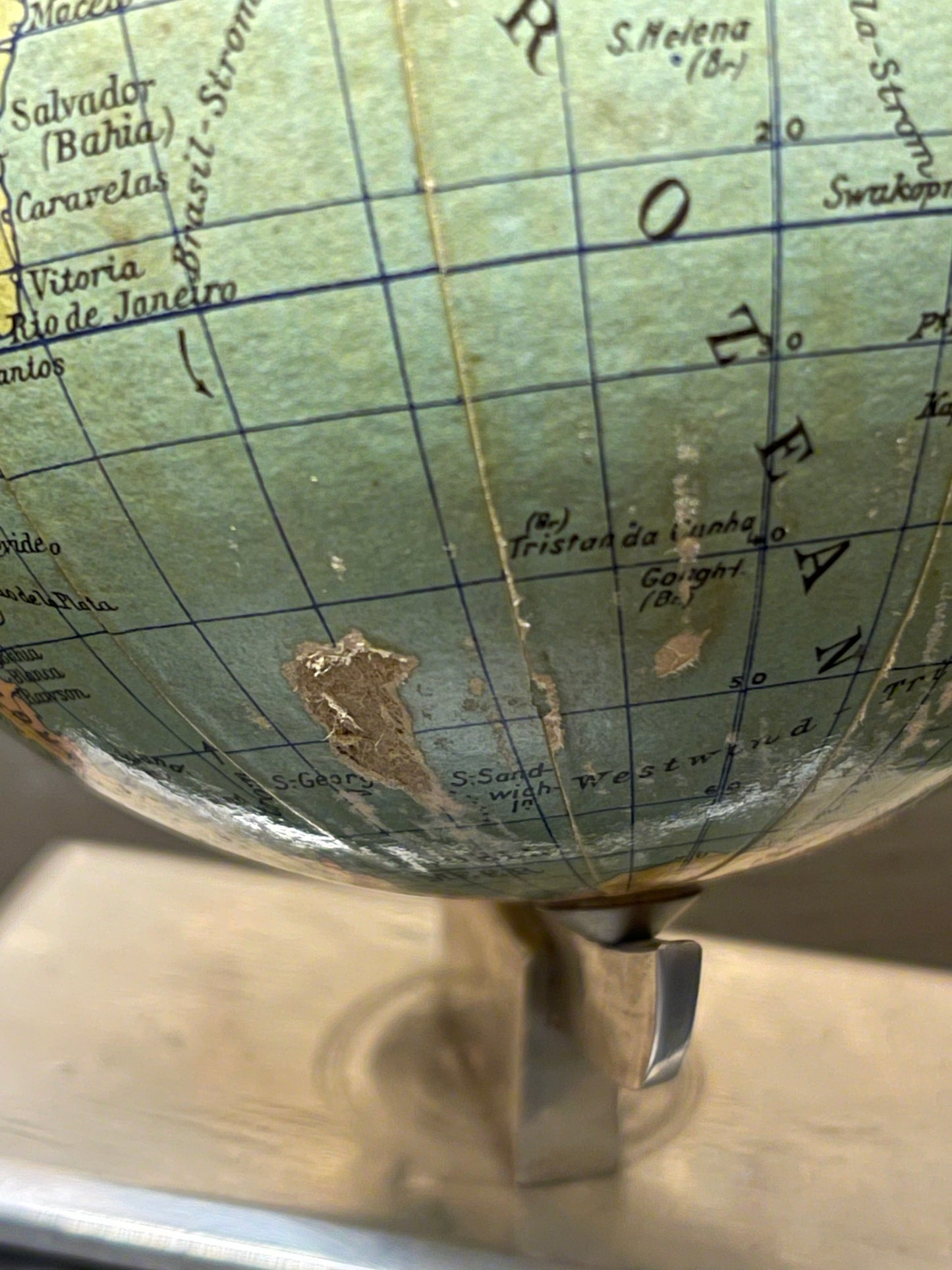 Vintage 1960s Columbus Table Top Globe