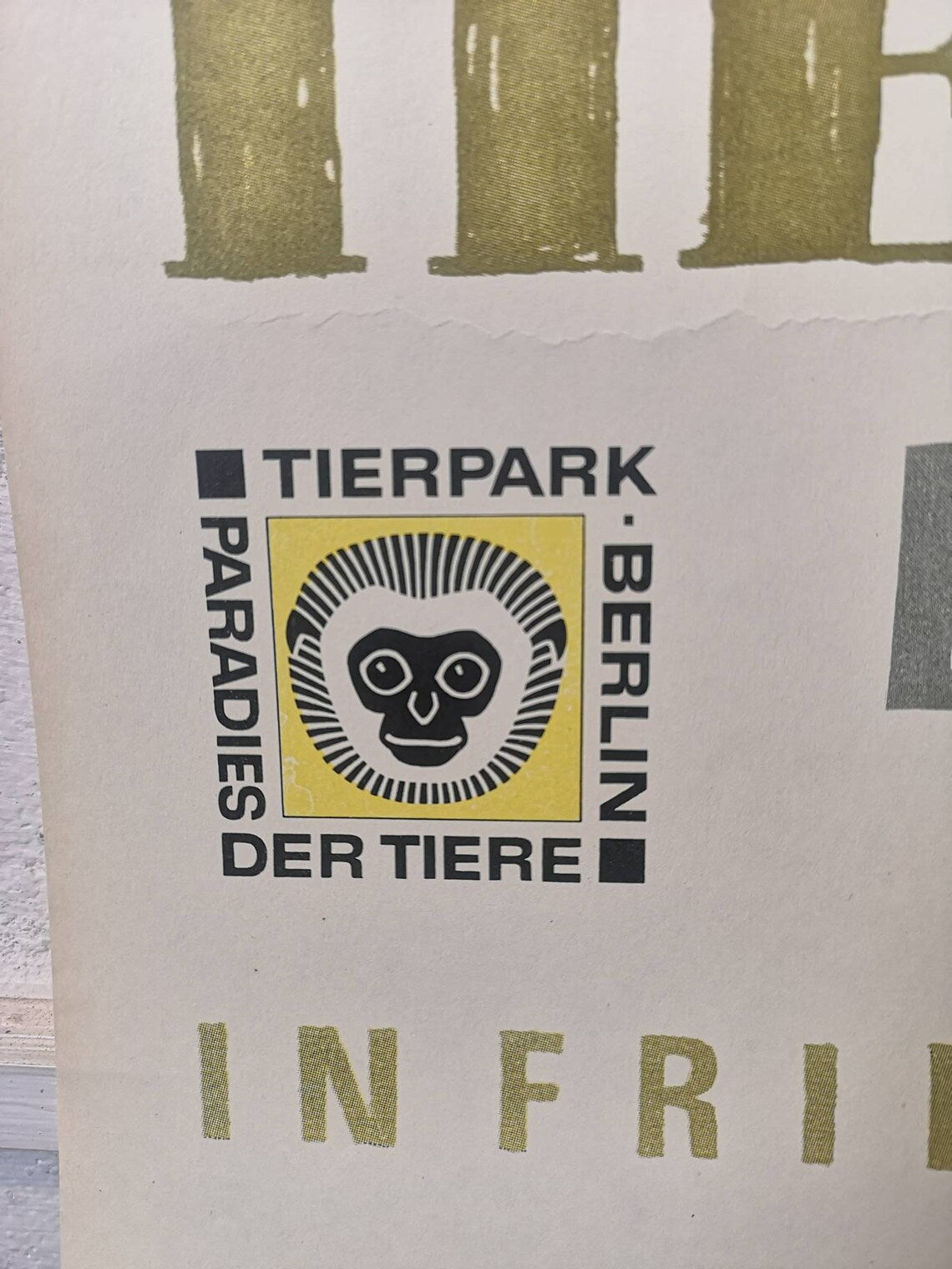 Vintage 1960s Tierpark Berlin Original Zoo Poster Advertising Of Macaw Parrots