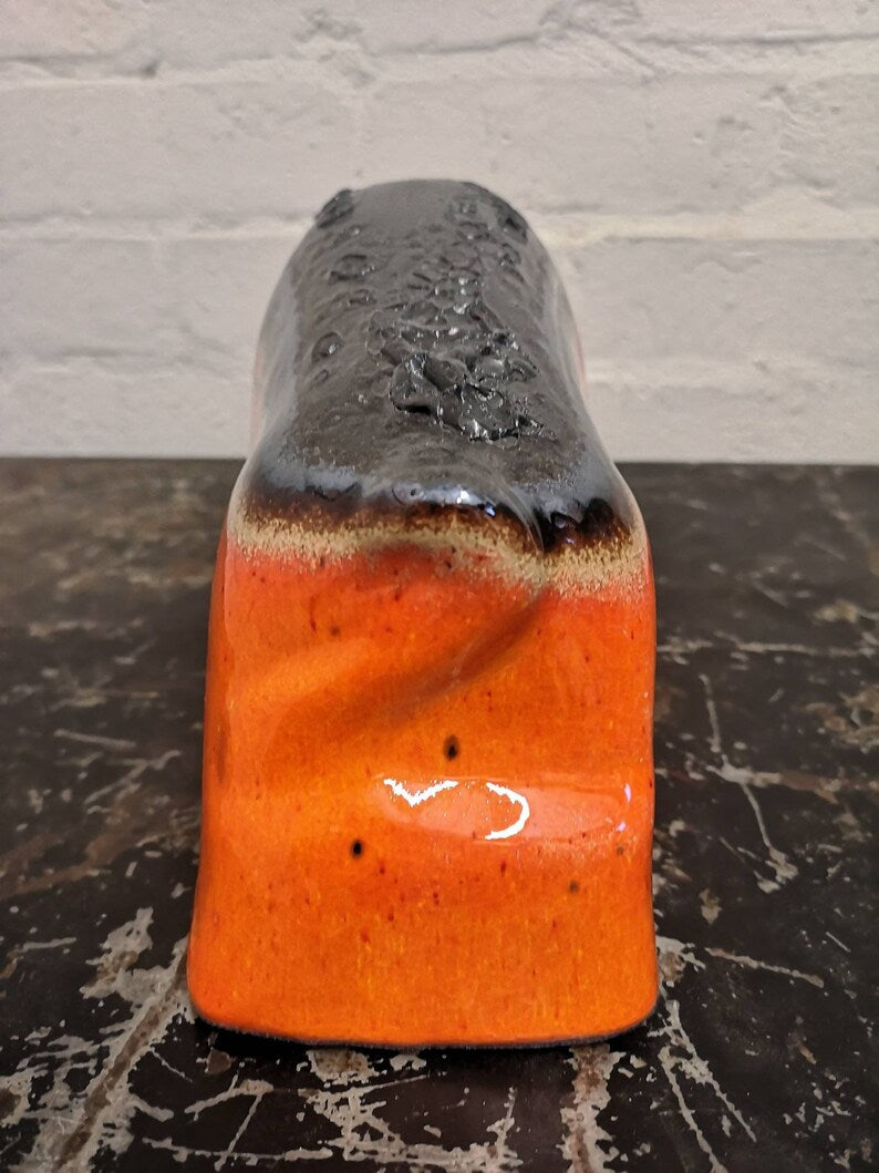 Otto Keramik Ceramic Bull West German Pottery Fat Lava