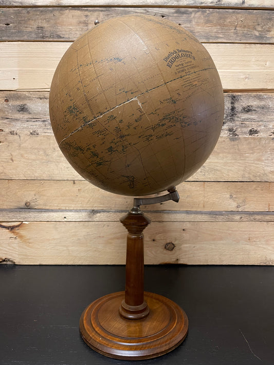 Dietrich Reimers German Antique Earth Globe Berlin 1920