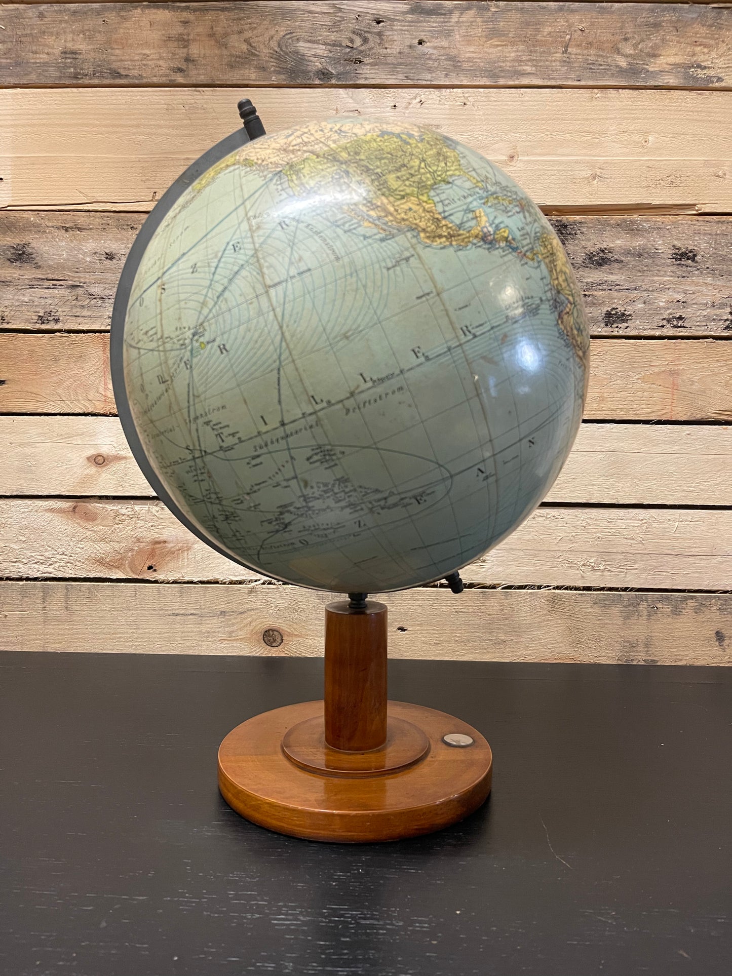 Antique 1920s German Table Globe By Renowned Makers Columbus