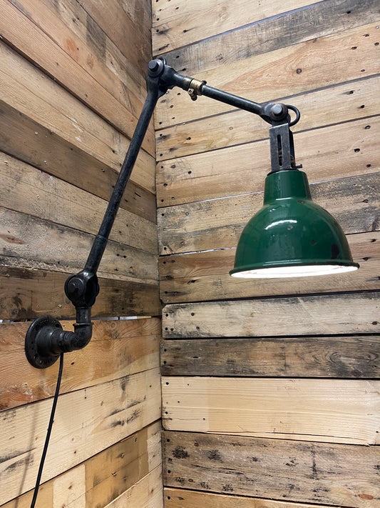 1930s Industrial Wall Lamp By John Dugdill & Co