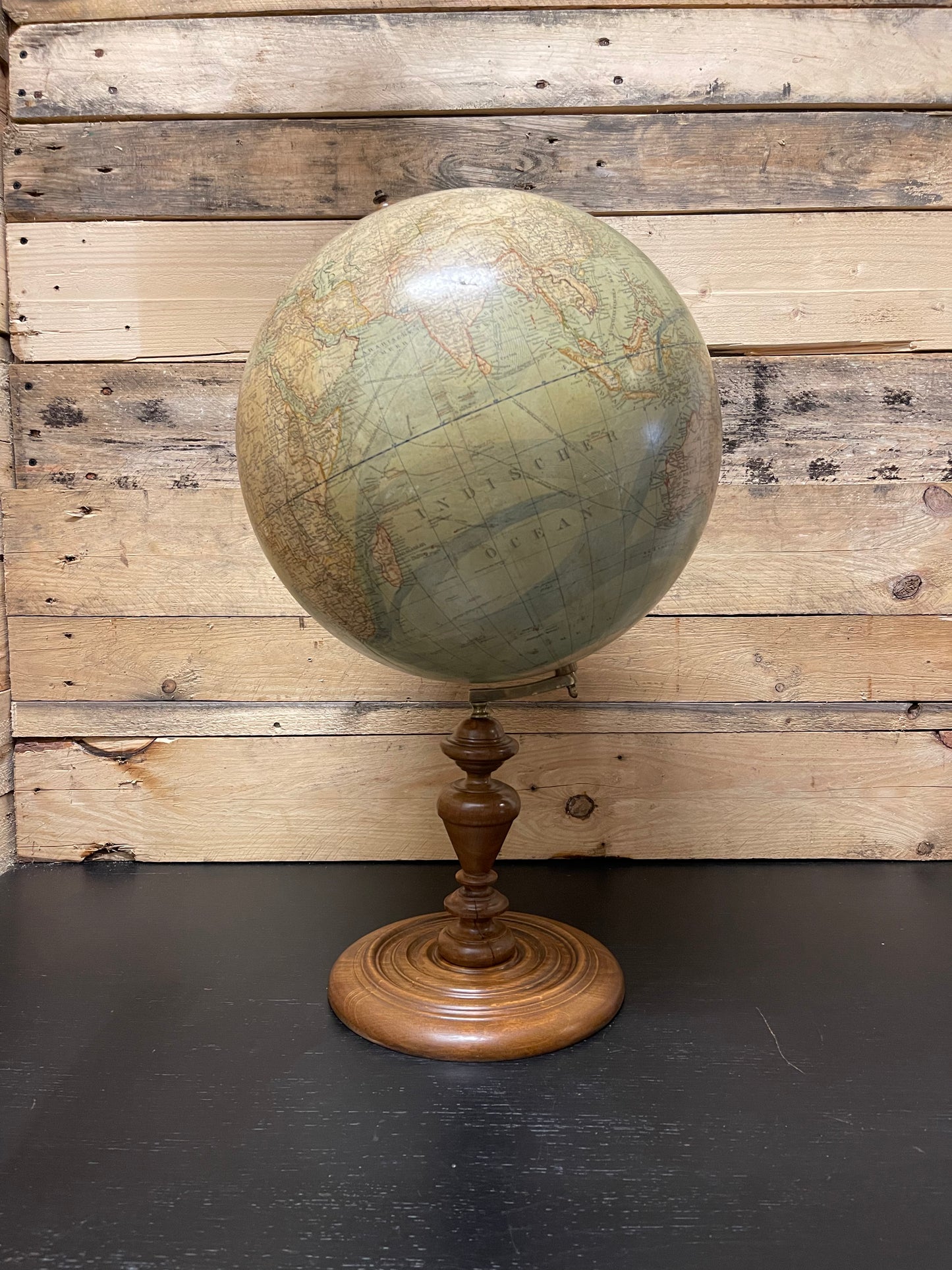 Antique German Table Globe By Ludwig Julius Heymann Berlin 1890