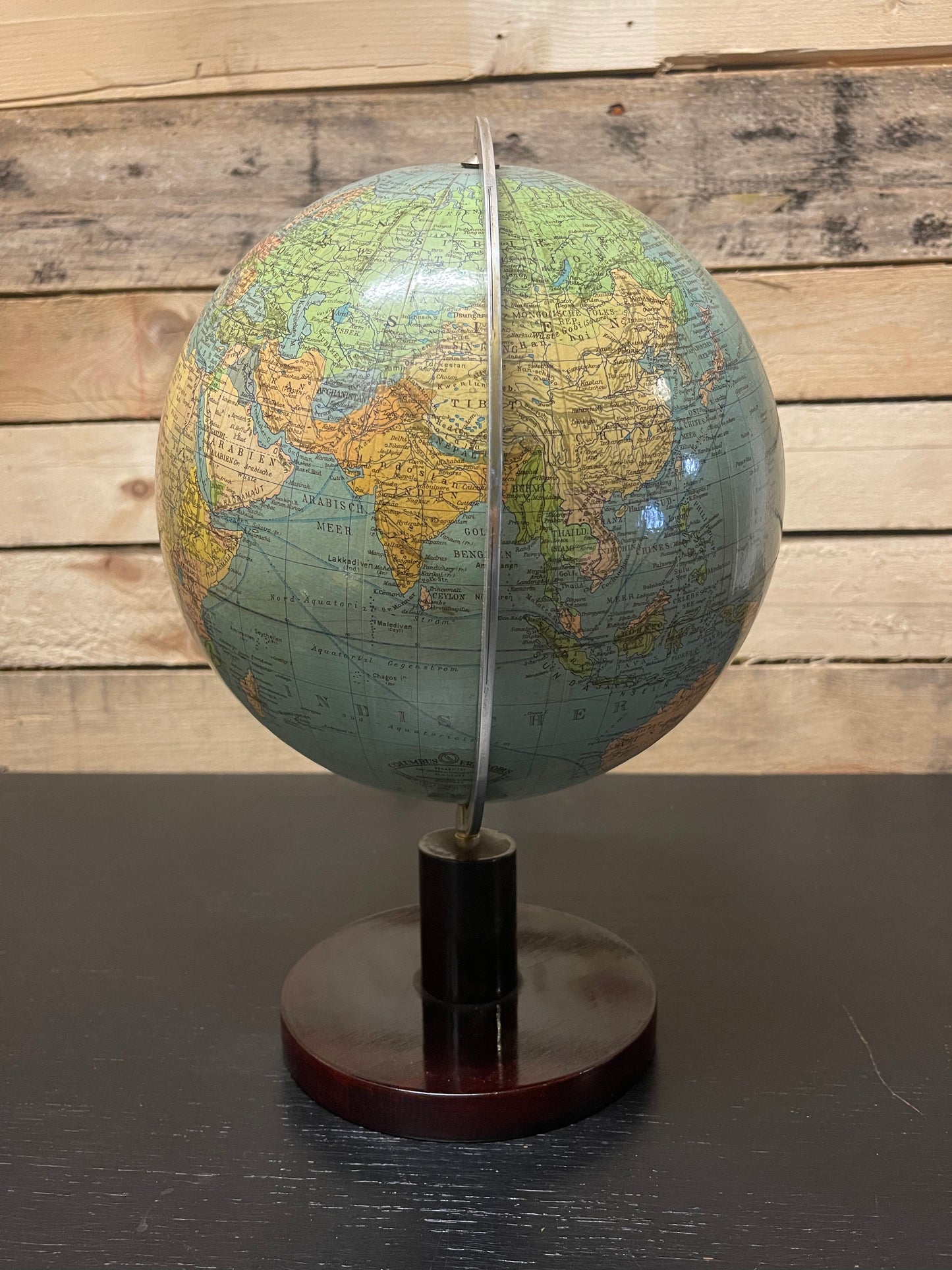 Vintage 1970s German Table Globe By Renowned Makers Columbus