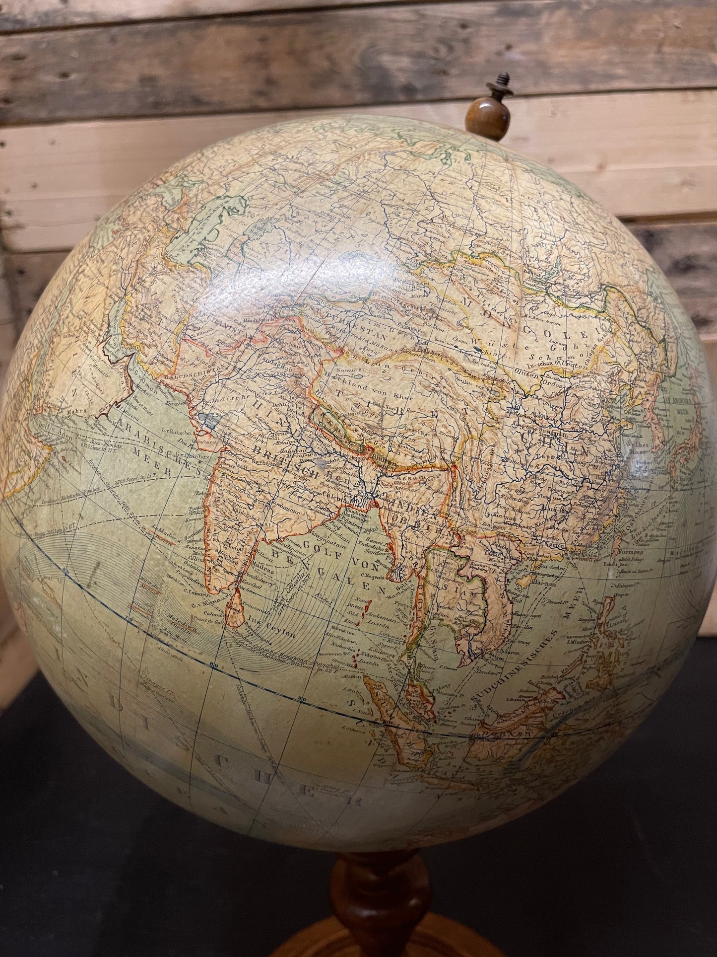 Antique German Table Globe By Ludwig Julius Heymann Berlin 1890