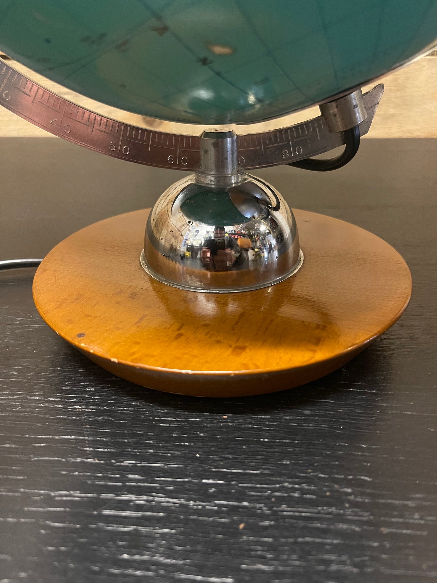 Vintage 1970s German Glass Globe Lamp By JRO Globus Munchen