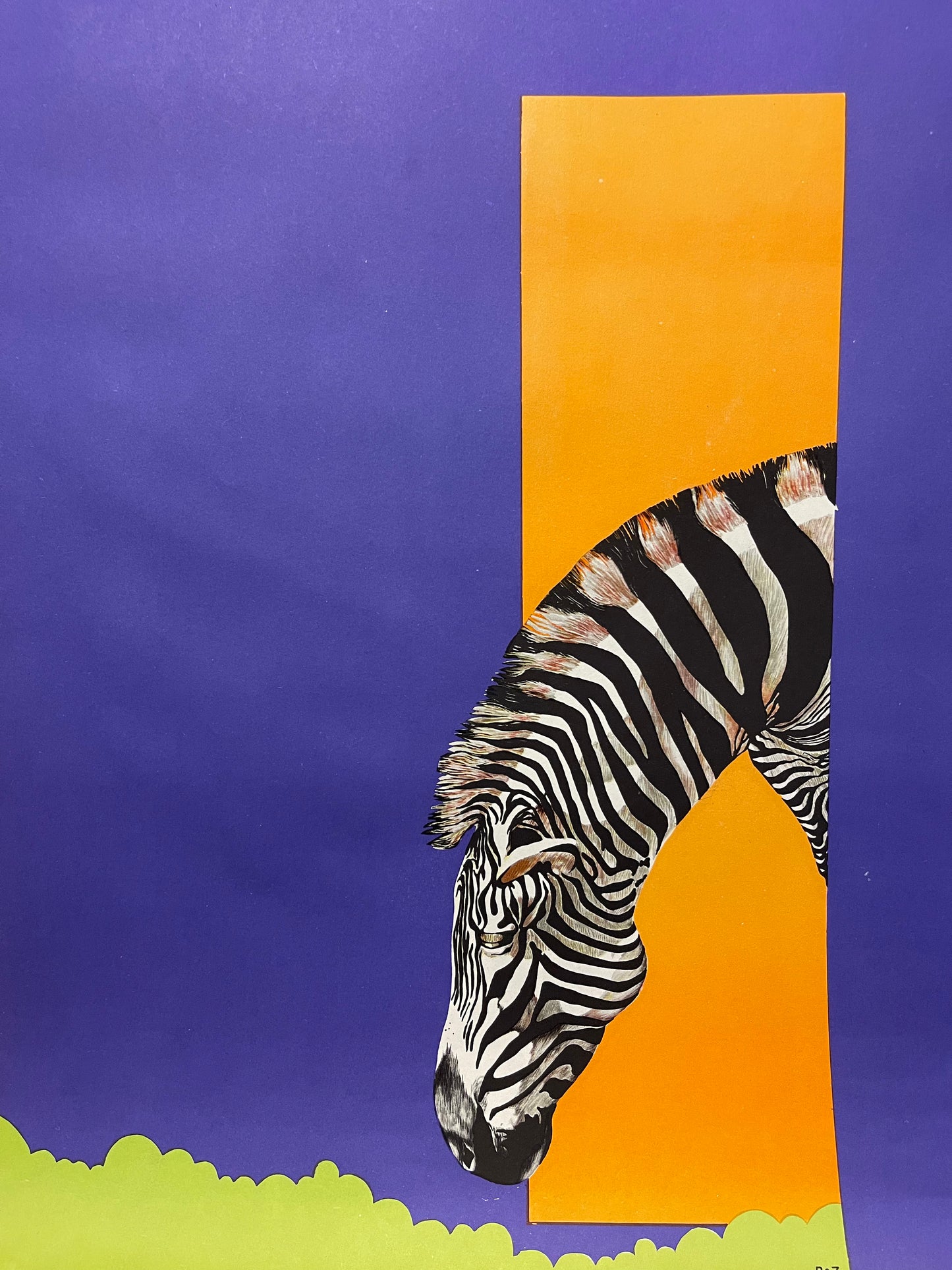 Vintage 1980s Tierpark Berlin Original Zoo Poster Advertising Of A Zebra