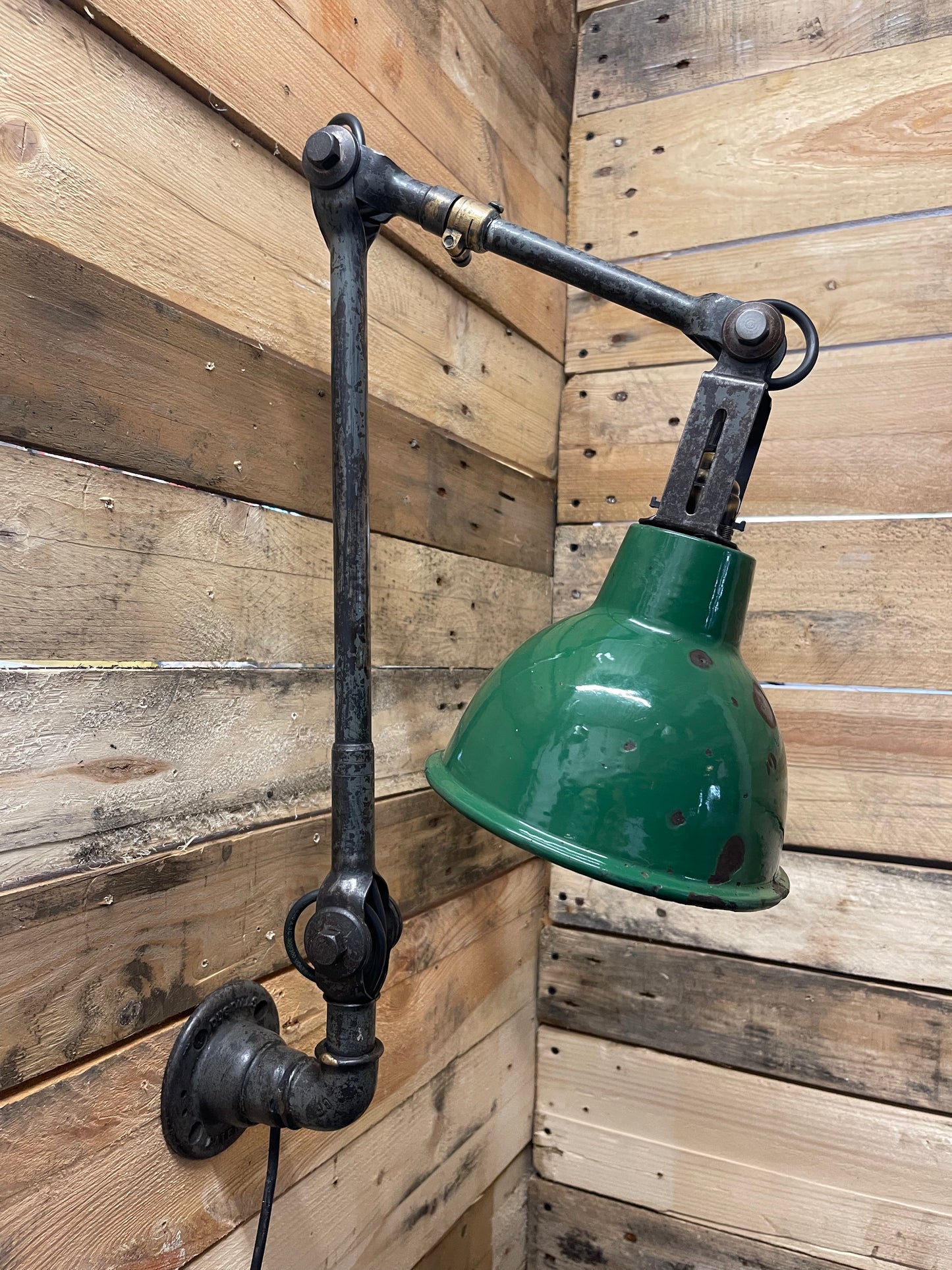 1930s Industrial Wall Lamp By John Dugdill & Co