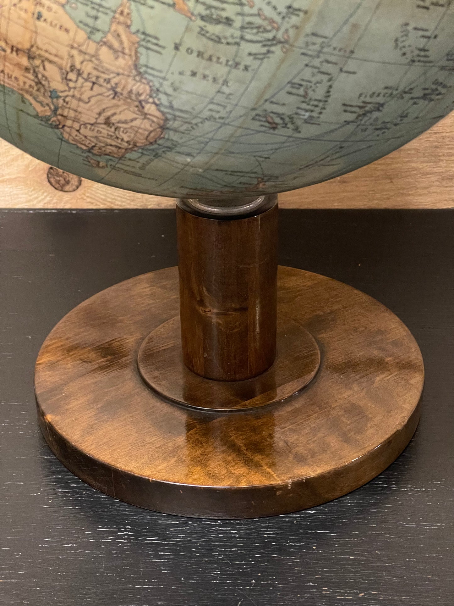 Vintage 1950s German Table Globe By Renowned Makers Columbus