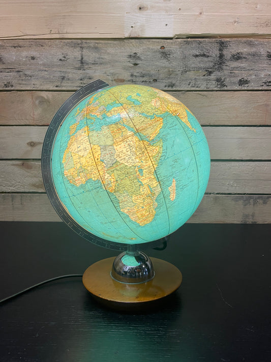 Vintage 1970s German Glass Globe Lamp By JRO Globus Munchen