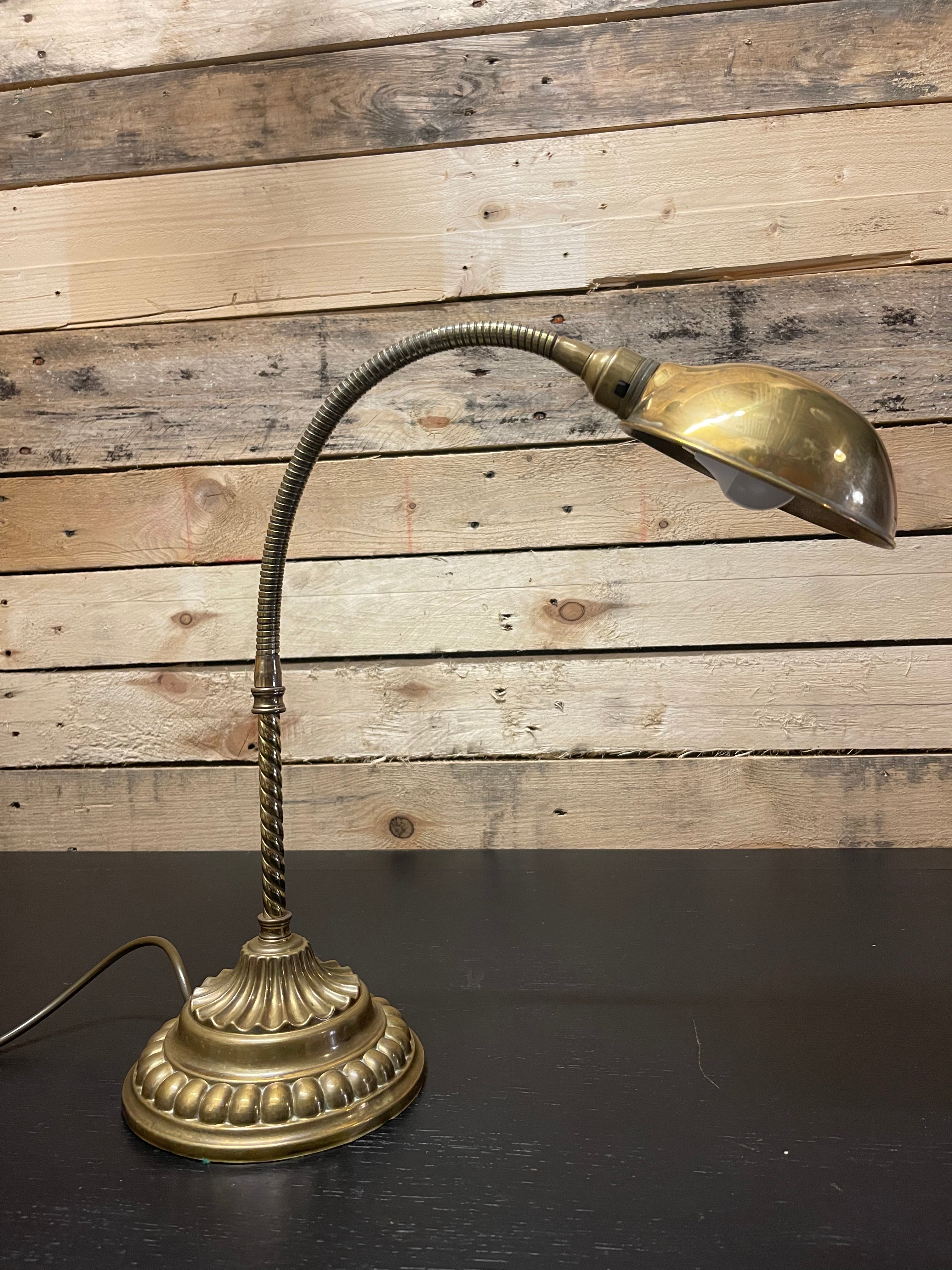 1960s Gooseneck Desk Lamp By Christopher Wray London