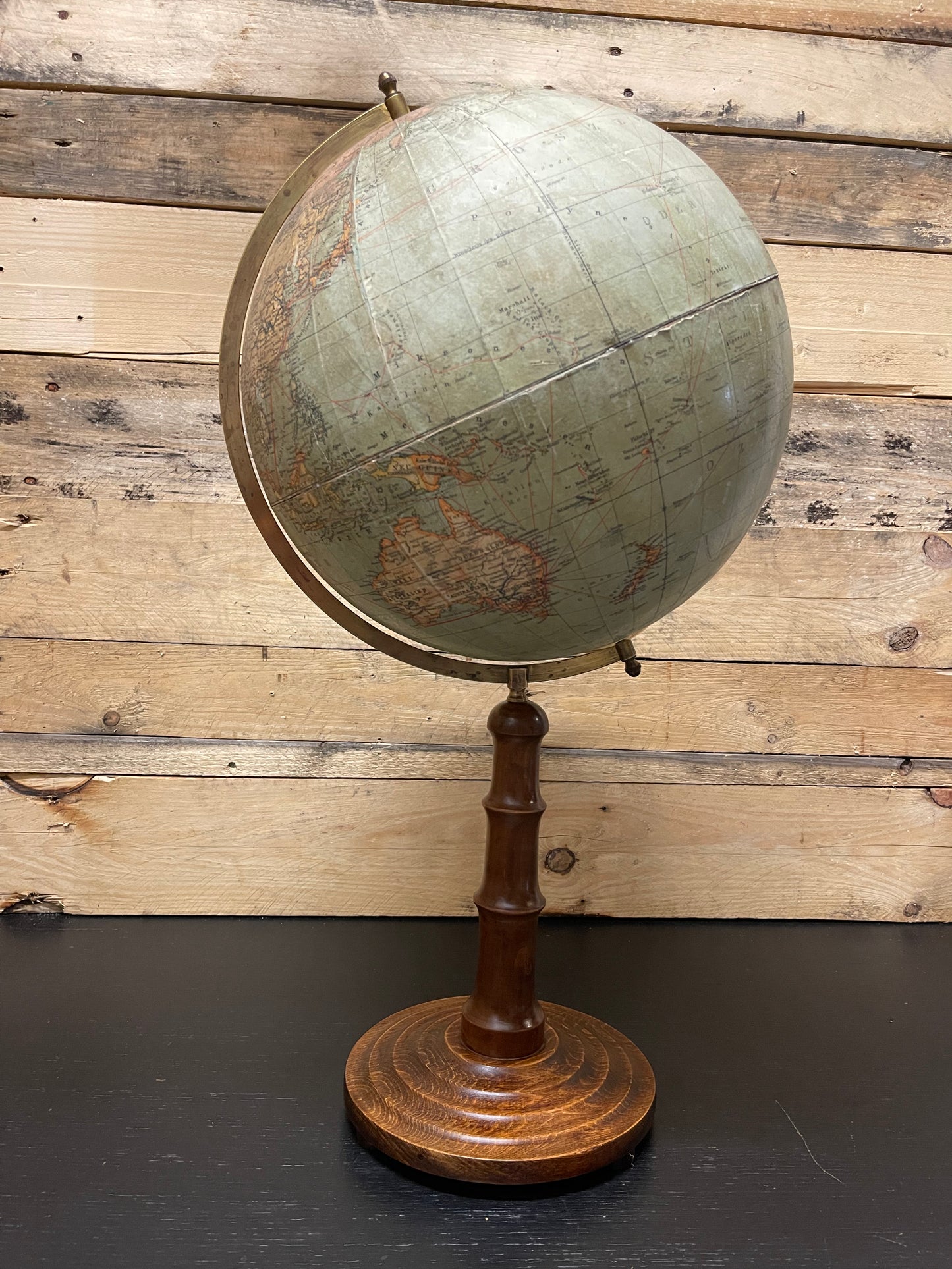 German Antique Table Globe By Paul Räth & Dr A Krause, Leipzig 1920s