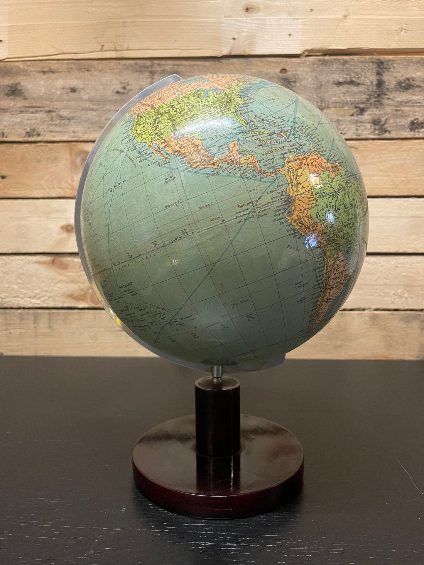 Vintage 1970s German Table Globe By Renowned Makers Columbus