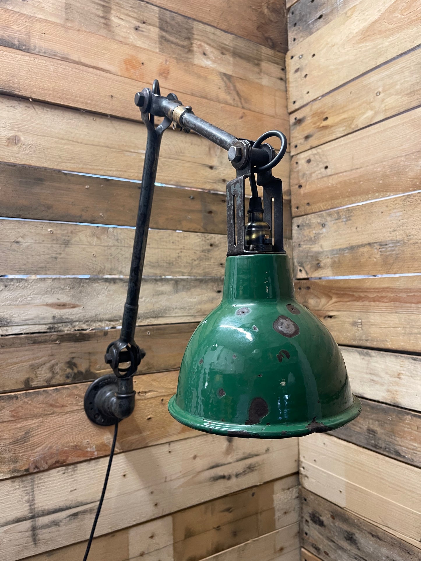 1930s Industrial Wall Lamp By John Dugdill & Co