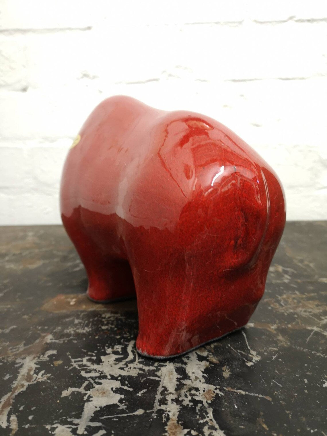 Exclusive Otto Keramik Ceramic Rhino West German Pottery Fat Lava