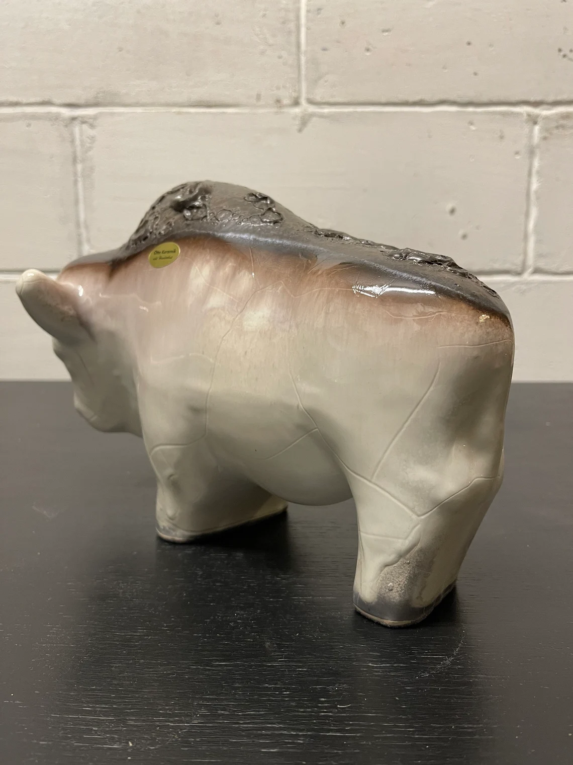 Otto Keramik Ceramic Bull West German Pottery Fat Lava