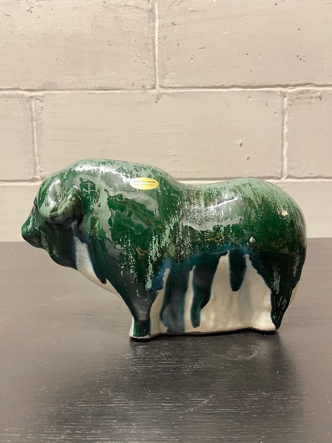 Otto Keramik Ceramic Buffalo West German Pottery Fat Lava