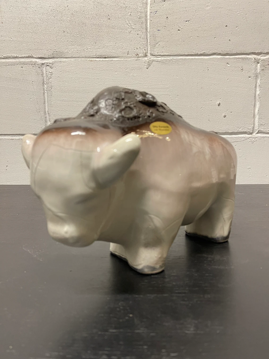 Otto Keramik Ceramic Bull West German Pottery Fat Lava