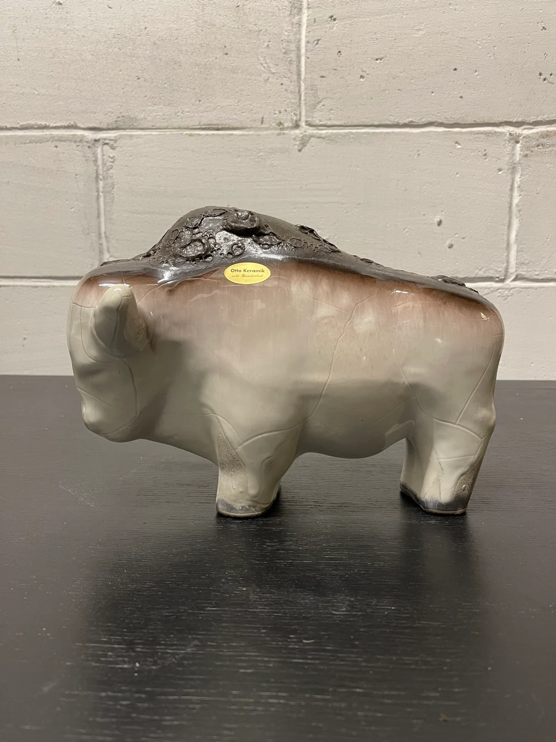Otto Keramik Ceramic Bull West German Pottery Fat Lava