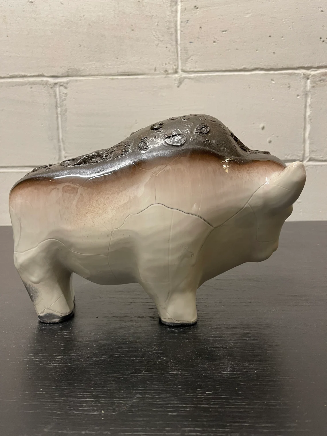 Otto Keramik Ceramic Bull West German Pottery Fat Lava