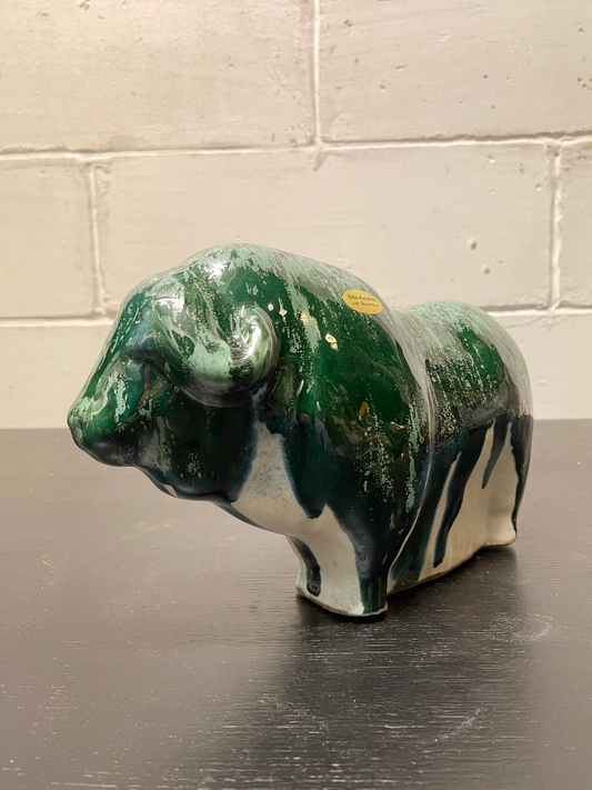 Otto Keramik Ceramic Buffalo West German Pottery Fat Lava