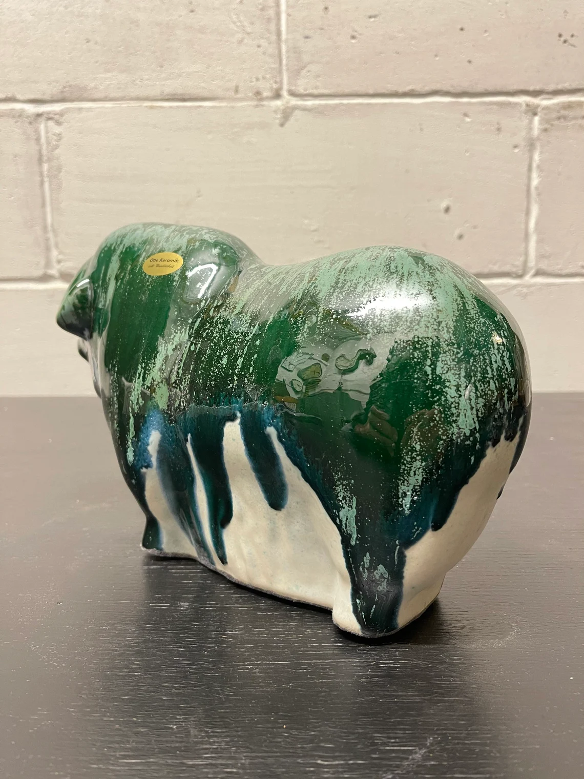 Otto Keramik Ceramic Buffalo West German Pottery Fat Lava