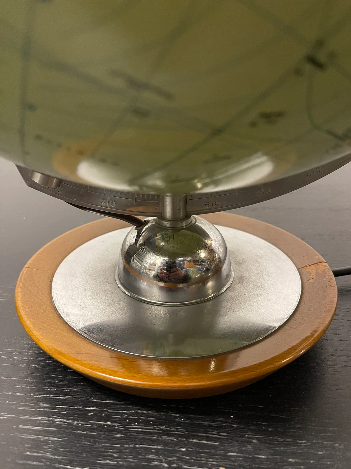 Vintage 1960s German Glass Globe Lamp By JRO Globus Munchen