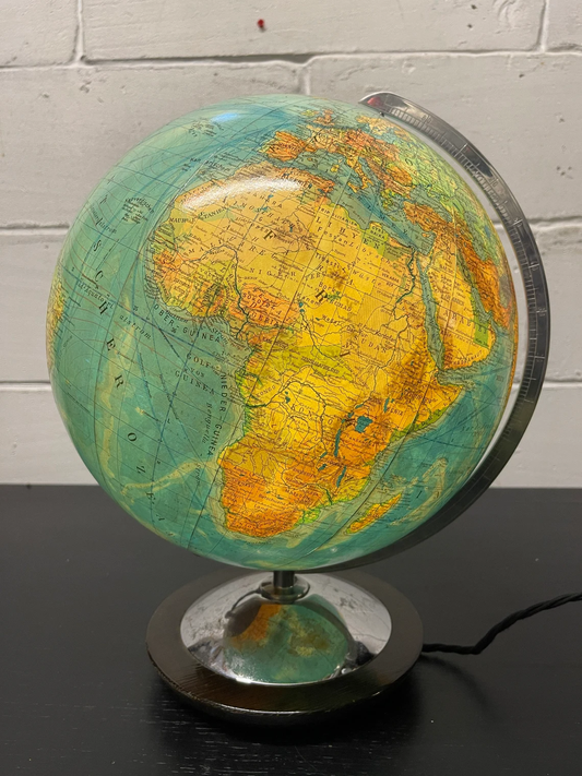 Vintage 1960s DBG Duo Glass Globe Lamp Darmstadt Germany