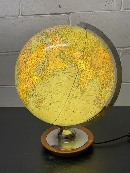 Vintage 1960s German Glass Globe Lamp By JRO Globus Munchen