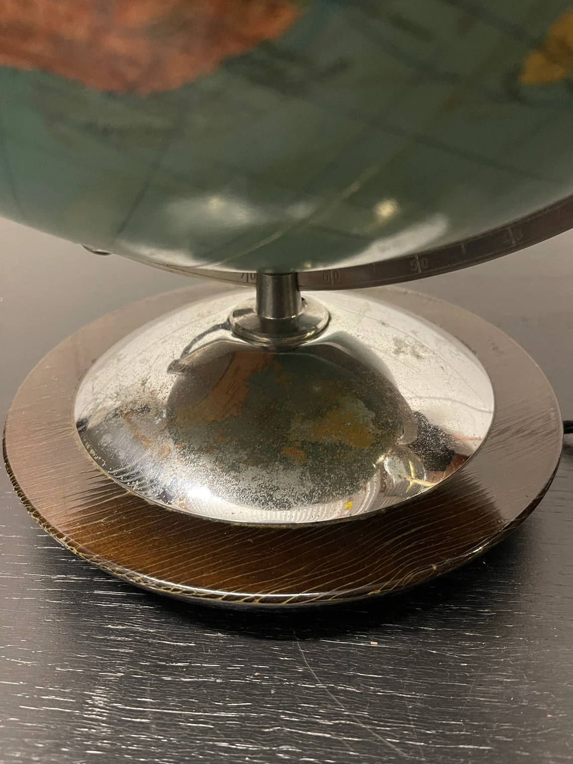 Vintage 1960s DBG Duo Glass Globe Lamp Darmstadt Germany