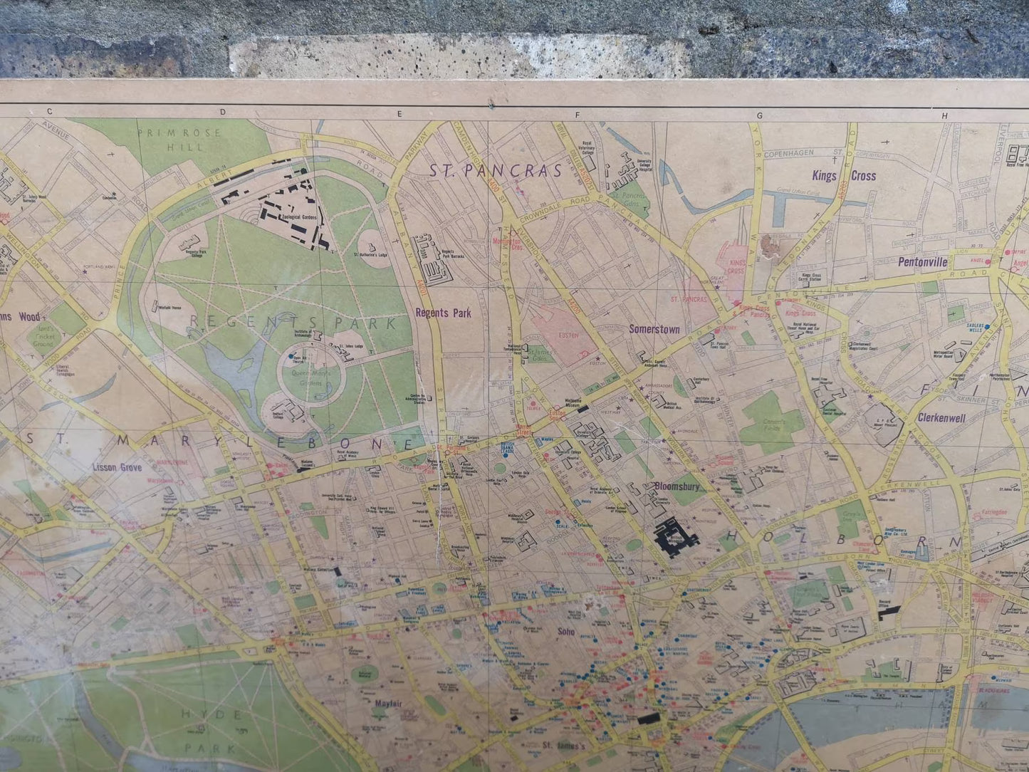 Vintage 1970s Map Of London By Geographers Map Co Ltd