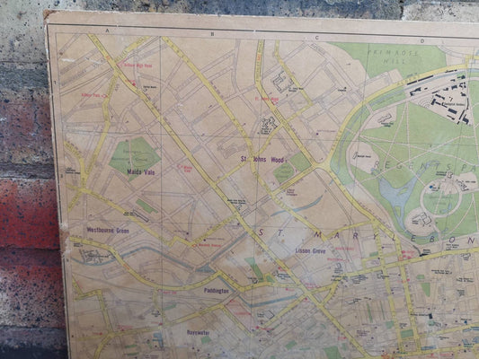 Vintage 1970s Map Of London By Geographers Map Co Ltd