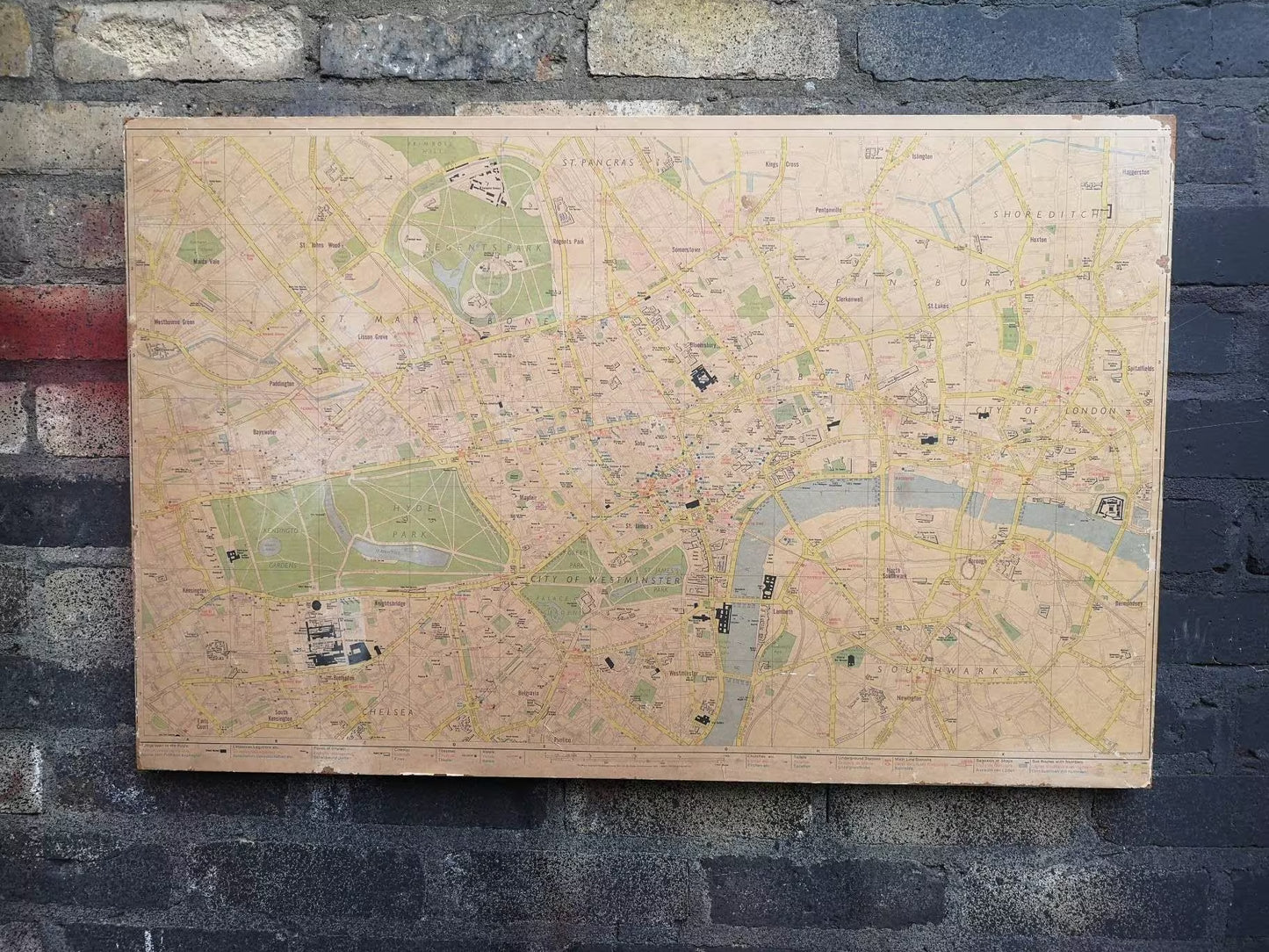 Vintage 1970s Map Of London By Geographers Map Co Ltd