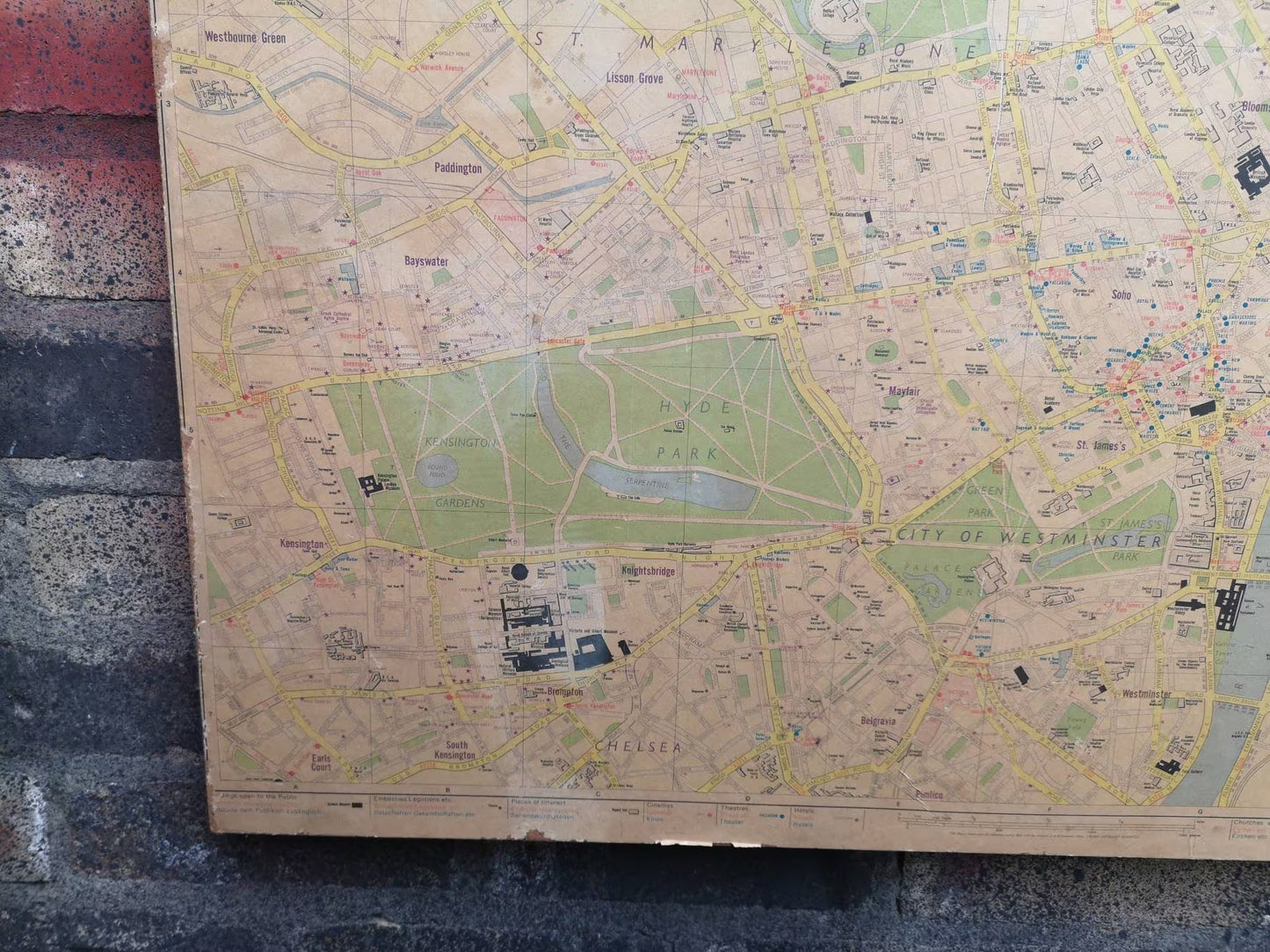 Vintage 1970s Map Of London By Geographers Map Co Ltd