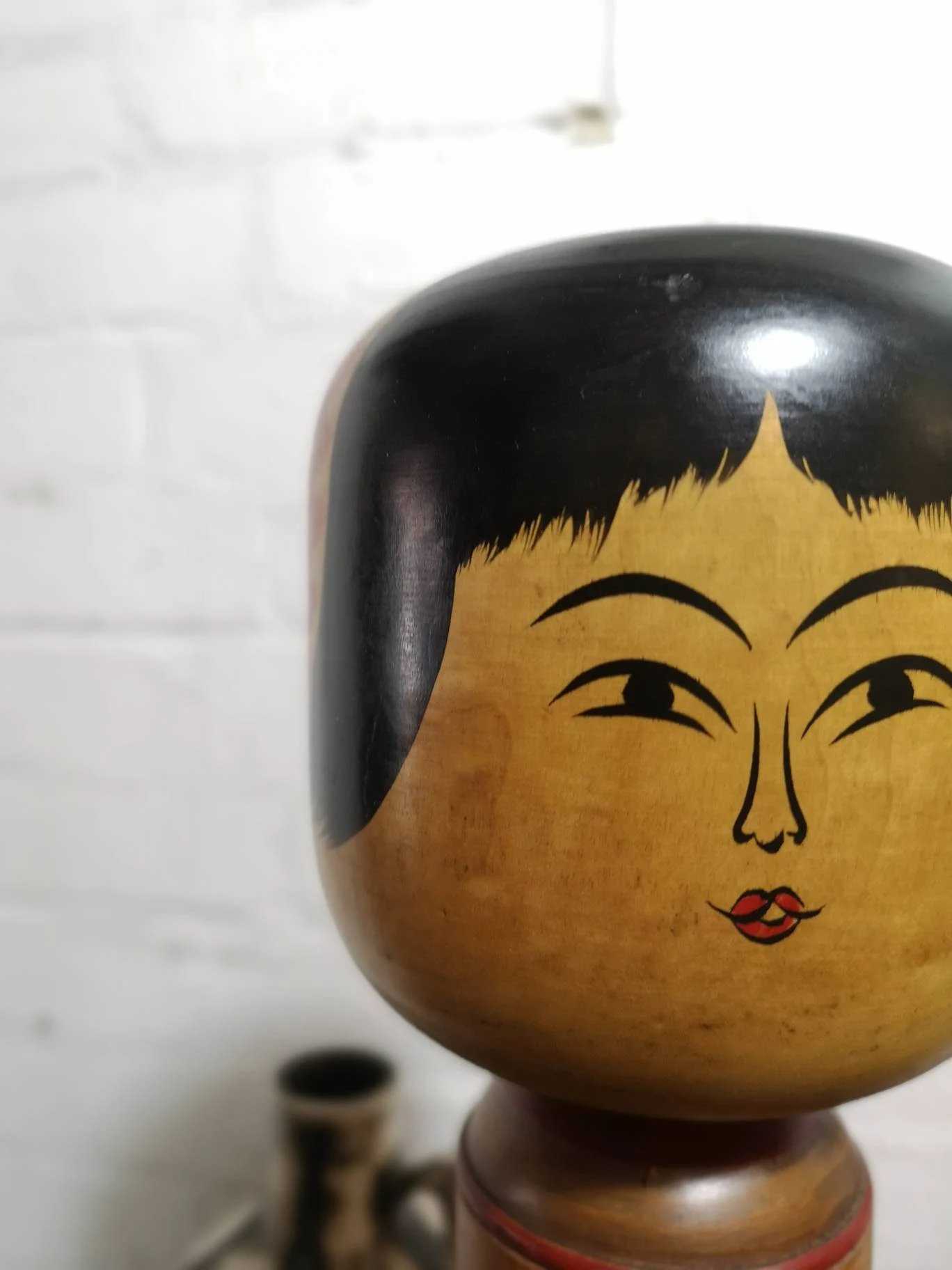 Large Vintage Japanese Yajiro Style Kokeshi Doll By Takeda Norio