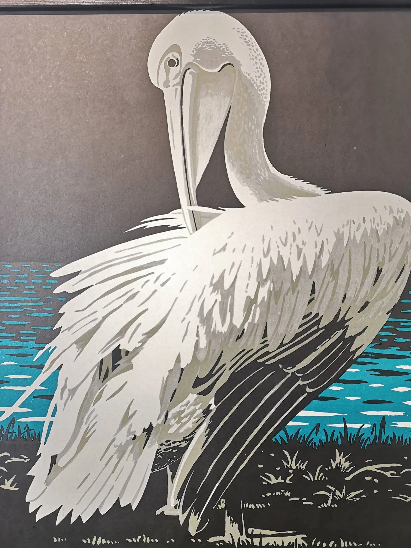Vintage 1970s Tierpark Berlin Original Zoo Poster Advertising Of A Pelican