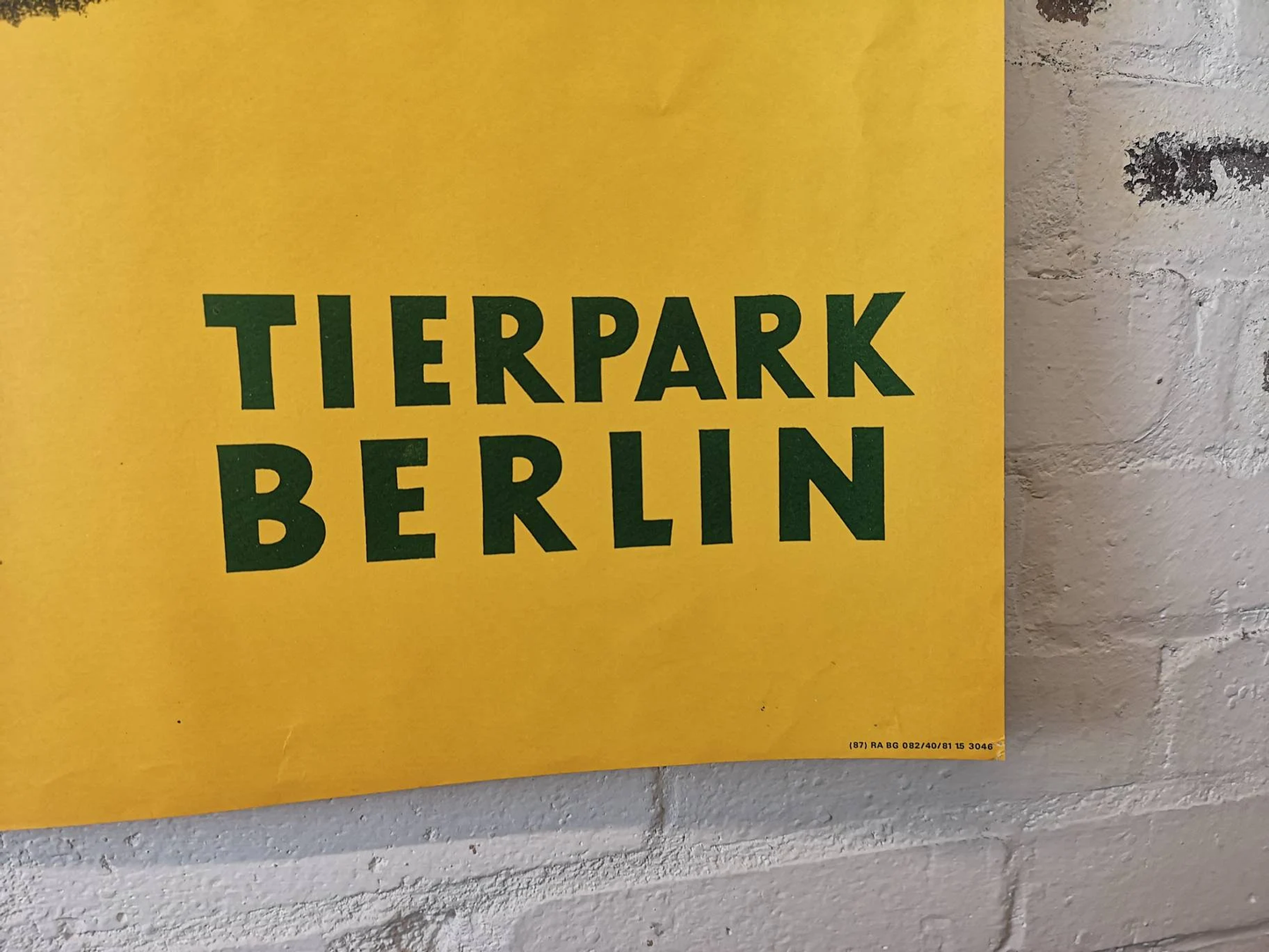 Vintage 1970s Tierpark Berlin Original Zoo Poster Advertising Of Baby Chimpanzees